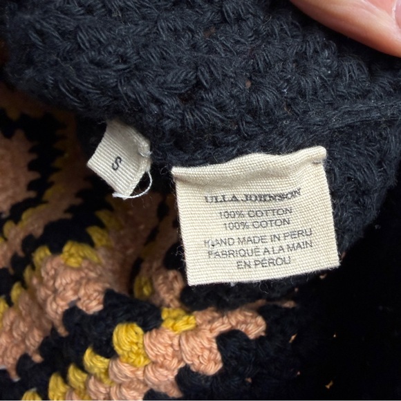 Ulla Johnson Beso Crochet Knit Square Neck Puff Sleeve Sweater - Picture 7 of 7